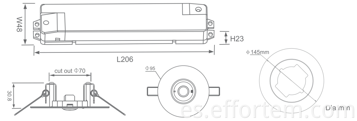 recessed LED emergency lighting